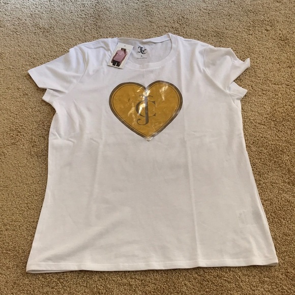 NWT! JUICY COUTURE size L white Short Sleeve Tee - Picture 6 of 7